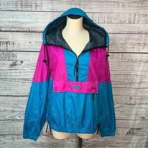 Vintage 90s Columbia Color block Anorak Jacket Mens Large Gorpcore Outdoor